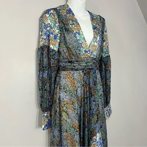 ASOS Hippie Fairycore Festival Mermaid Maxi Dress Ditsy Print Boho Floral Vamp - Picture 10 of 13